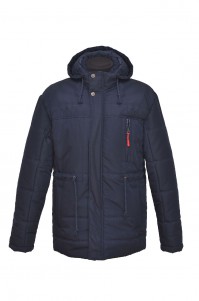 Men's demi-season jacket (blue, long)